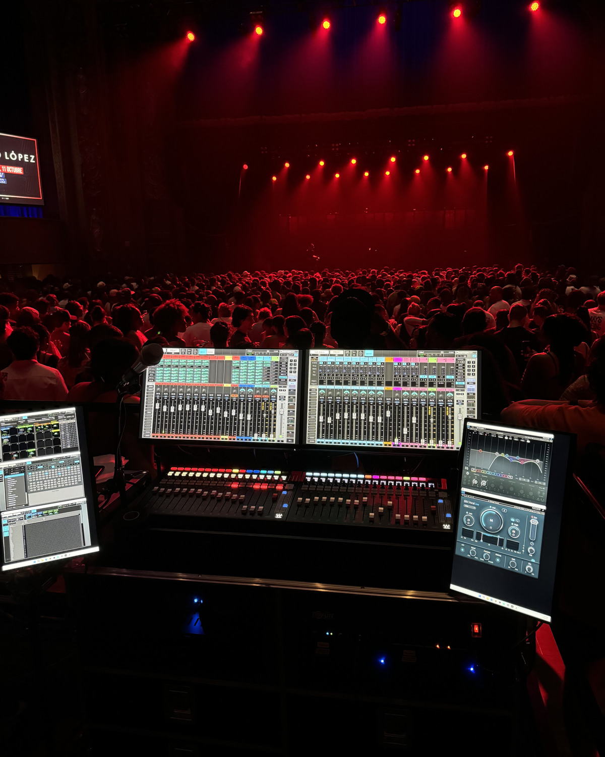 Waves LV1 front-of-house position during a SiR show